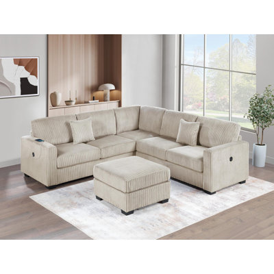 Canapé modulaire avec repose-pieds