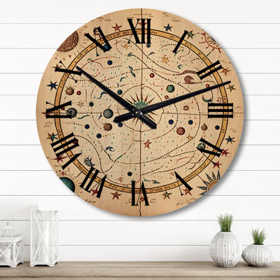 Horloge murale en bois massif Mariolita