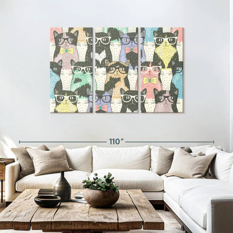 Cool Cats, 48" H x 74" W