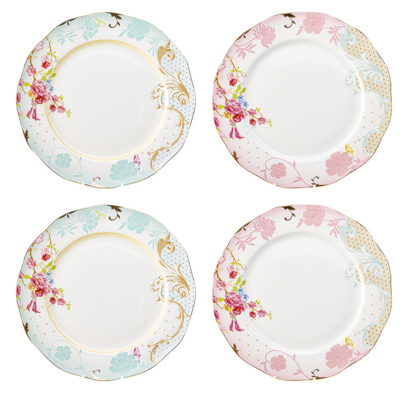 Assiette plate 10,5 po jardin d’oiseaux 