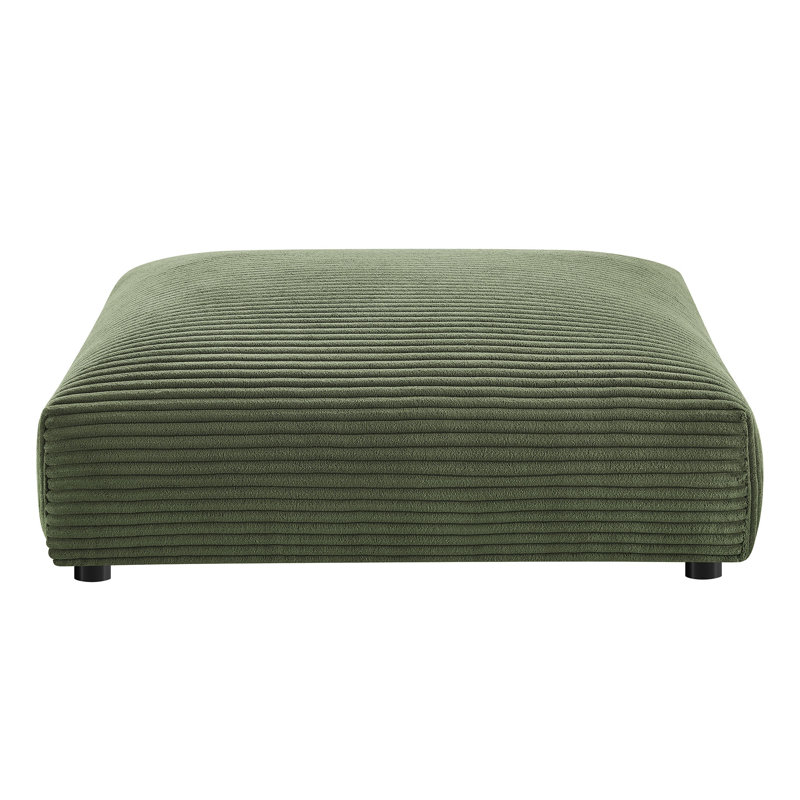 Solace Modular Upholstered Fabric Ottoman, Fern Corduroy