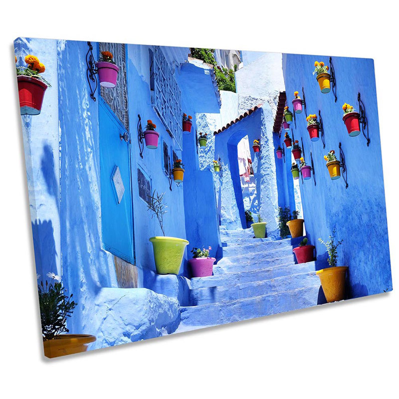 Mediterranean Village - Wrapped Canvas Print, 91.4cm H x 137.2cm W 