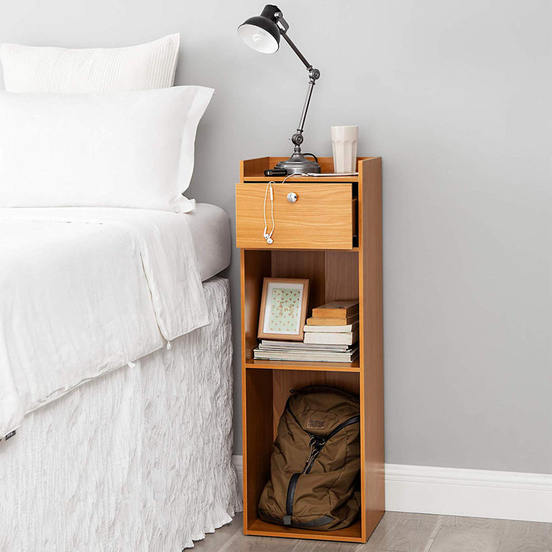 Yak About It Extra Tall Nightstand, Beech