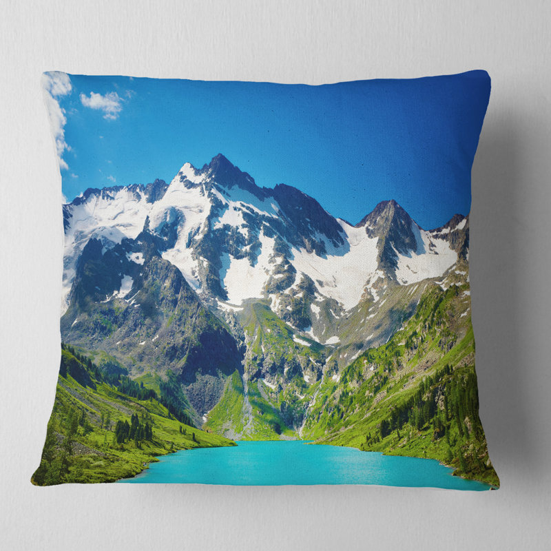 Coussin de lake mountain, 16 po x 1 po, Coussin décoratif