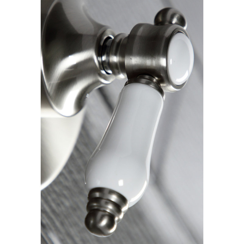 Kingston Brass Bel-Air Single-Handle Wall Mount Three-Way Diverter Valve with Trim Kit, Brushed Nickel