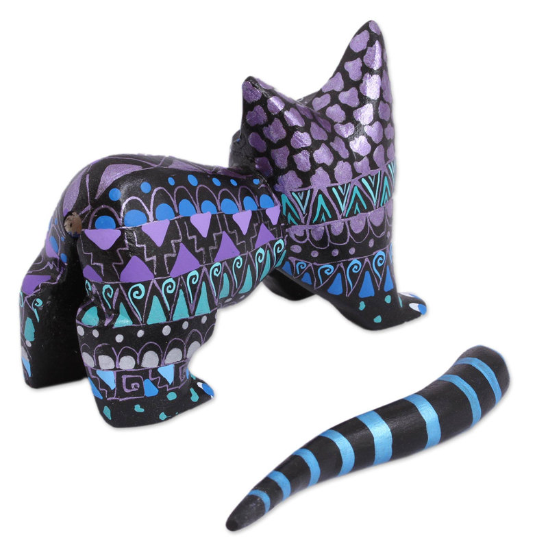 Figurine alebrije en bois ave chat Virgouda