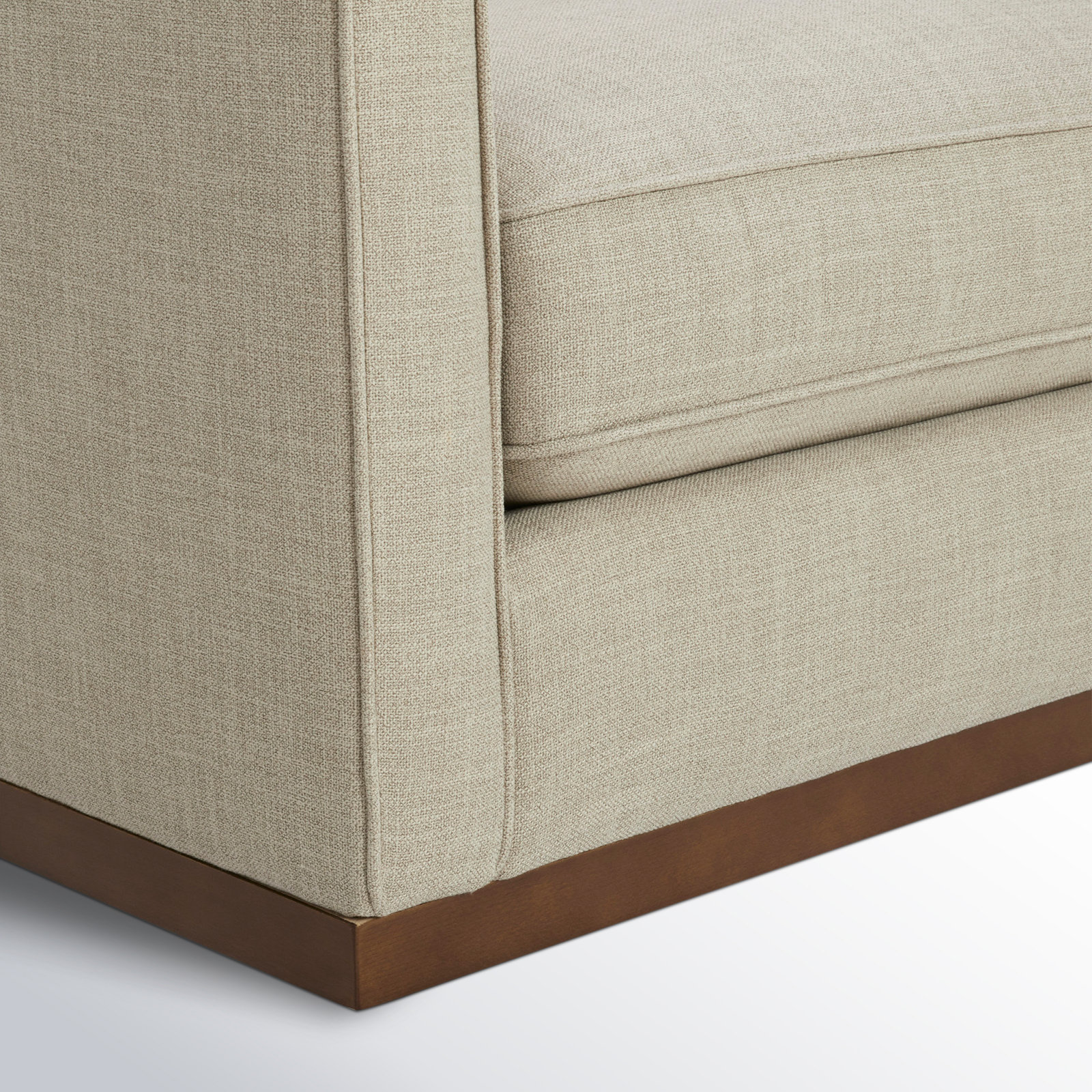 Bobbi 73'' Upholstered Loveseat, Effie Flax Performance Weave