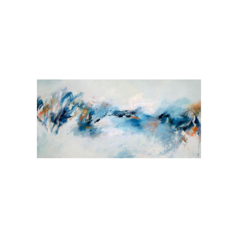 Snow Dipping Print by Samuel Kane, 30" H x 63" W x 1.5" D, Glass Coat