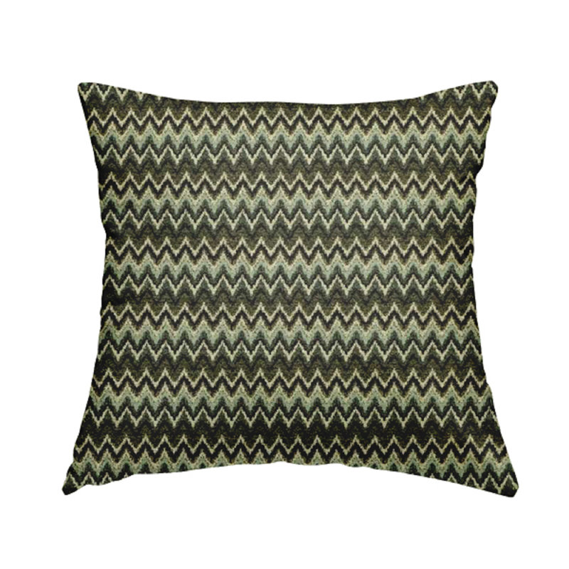 Chapman Chevron Square Cushion, 28cm H x 28cm W x 5cm D, Green/Blue