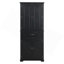 Armoire de rangement pour salle de bain avec portes et tiroir, plusieurs espaces de rangement, tablette réglable, noir-1276865585