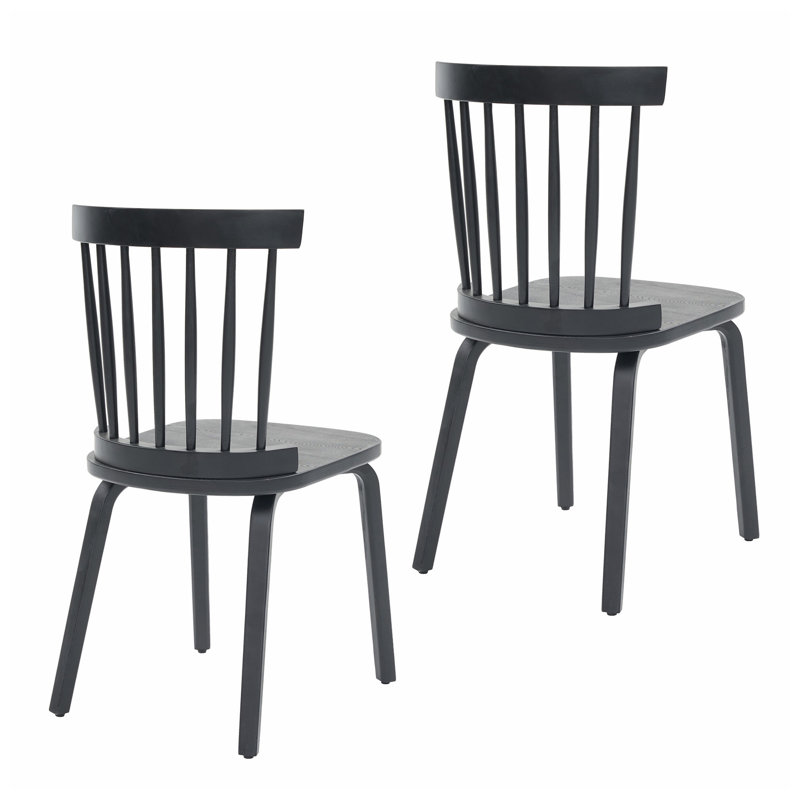 Chaises de salle à manger en bois massif l 18,7 po x P 17,12 po x H 33,27 po Windsor (ensemble de 2)