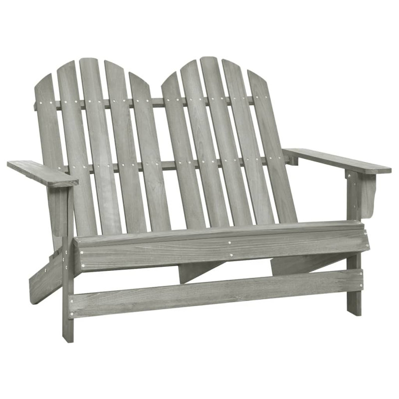 Courtright Solid Wood Outdoor Bench, Grey