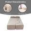 Lit convertible pliable sans dossier de 21 po avec matelas en mousse à mémoire de forme et 2 coussins pour la vie en appartement