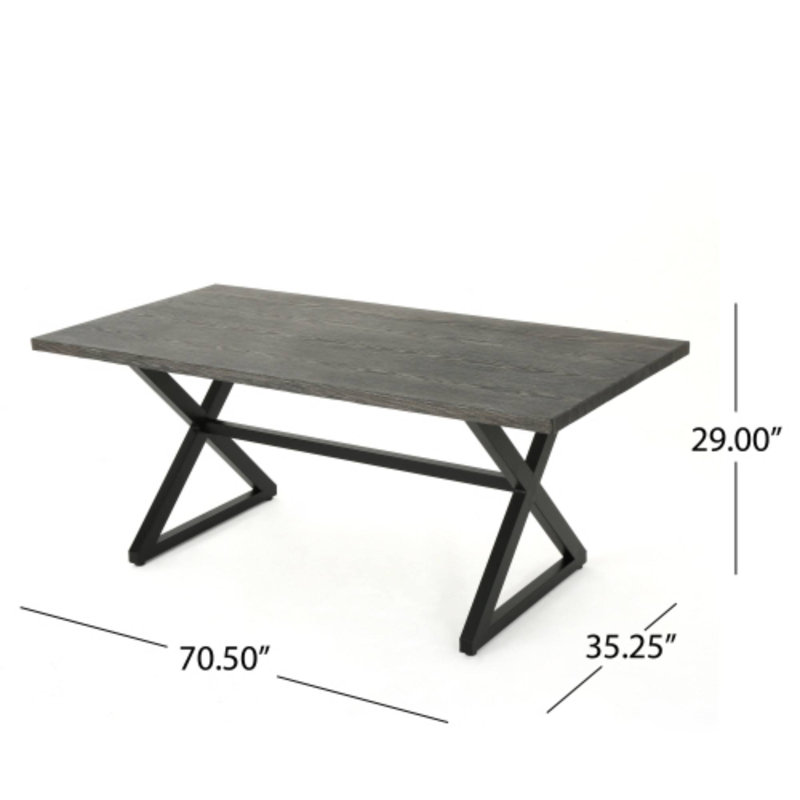 Table de salle à manger d'extérieur idéale pour les repas au coucher du soleil et les balcons, Gris