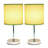 Mini lampe de table simple avec abat-jour cylindrique en tissu Amandev Simple Designs-16393463