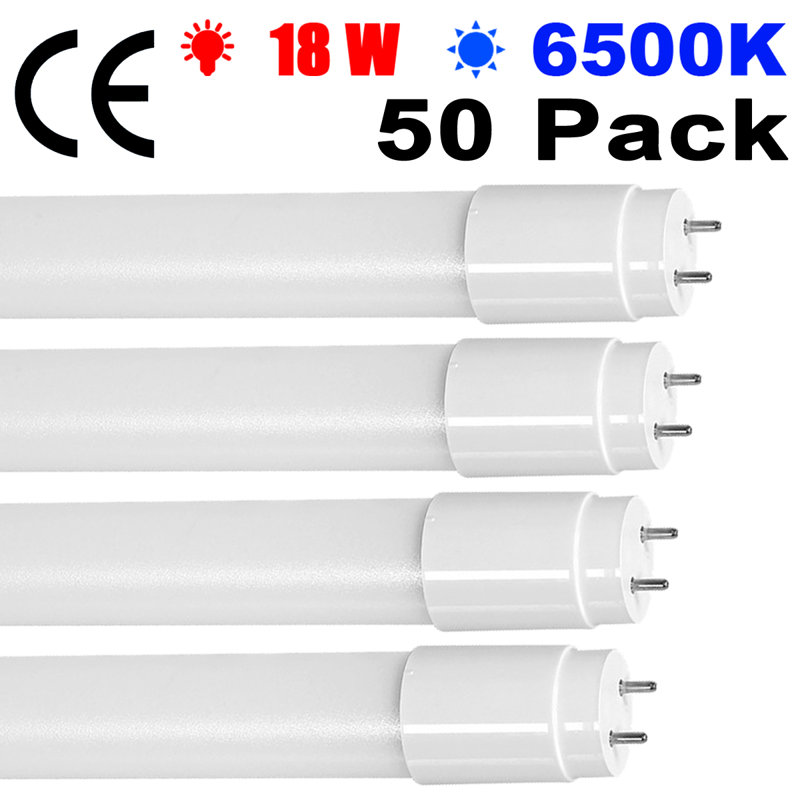 Paquet de 50 ampoules à DEL 18 W 48 pouces et 4 tubes fluorescents G13 T8