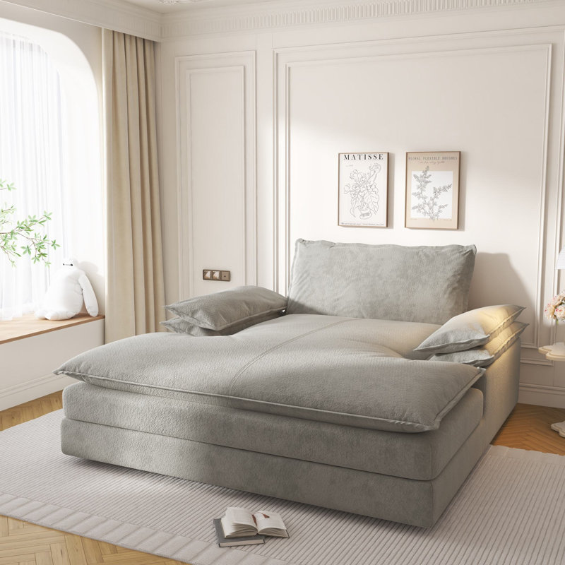 Canapé paresseux en chenille 80 po, Gris
