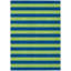 Tapis extérieur lavable antidérapant à rayures bleu marine 5 pi x 8 pi
