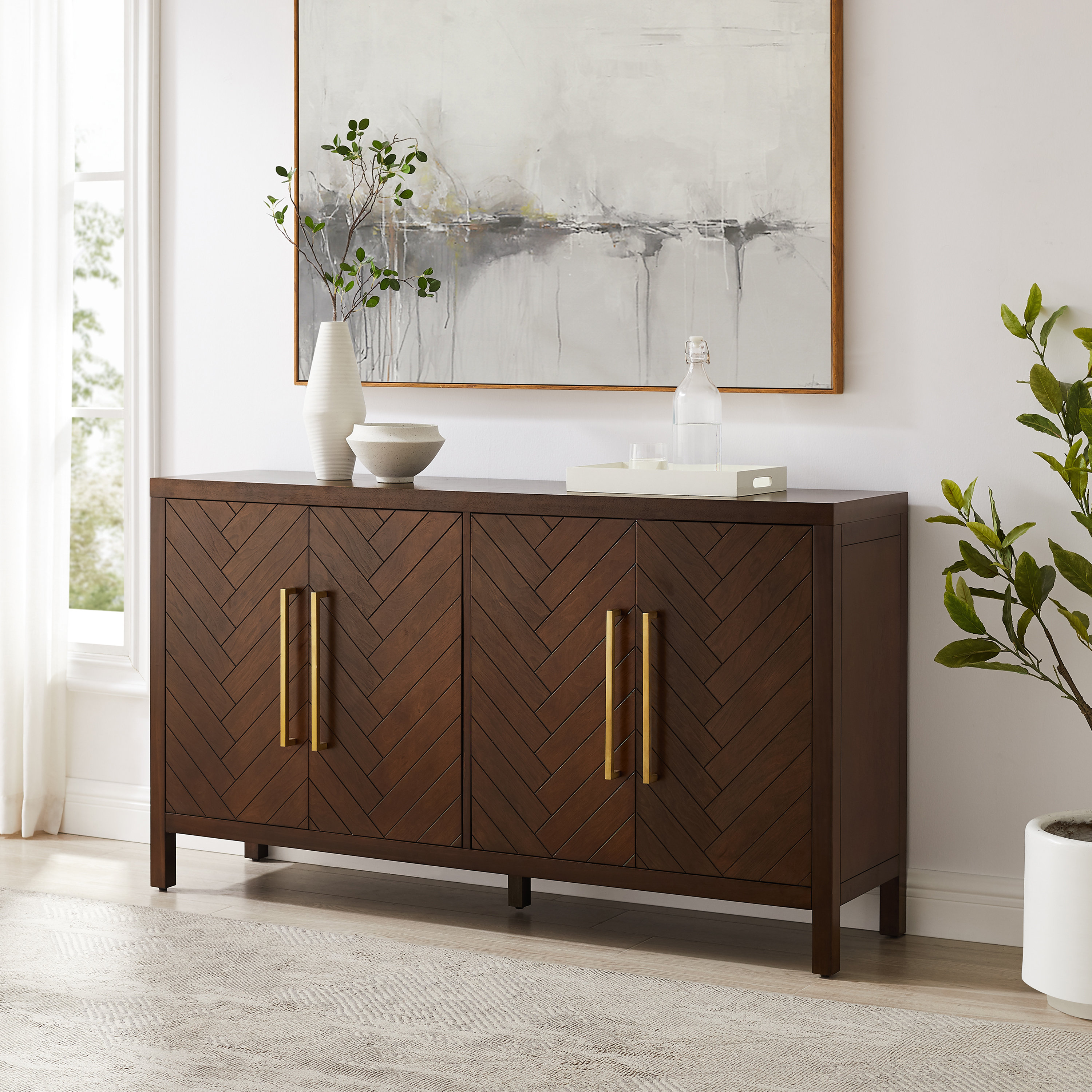 Latitude Run® Gladine Sideboard Dark Brown & Reviews | Wayfair