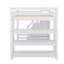 Lit mezzanine avec tablettes intégrées, escalier de rangement, garde-robe compacte et éclairage à DEL-2095695441