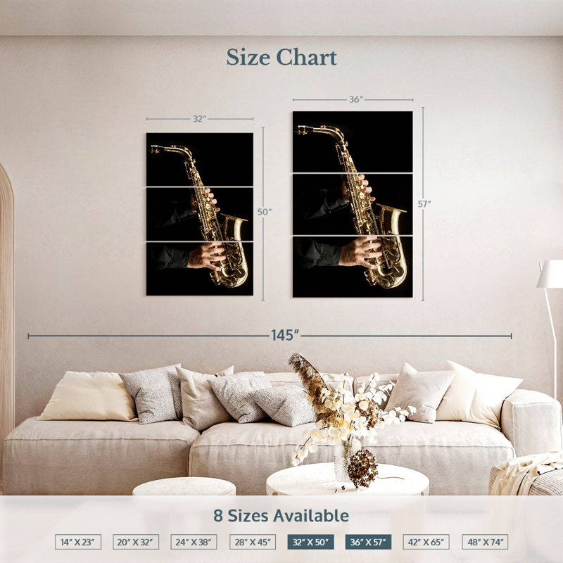 Abarca Classic Saxophone, H 50 po x l 32 po