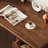 Simple Rectangle Nut-brown Solid Wood Writing Desk-633879812