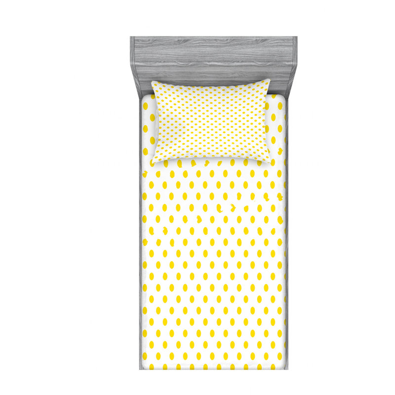 Microfiber Polka Dots Sheet Set, Twin