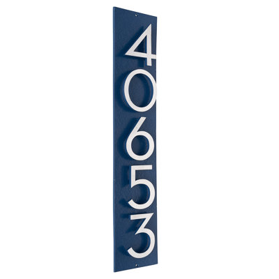 Plaque d'adresse verticale flottante 4 po (5 chiffres)