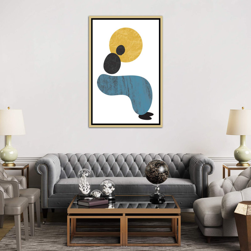 « abstract lady » par flatowl-impression sur image, Toile encadrée d'or, H 48 po x l 32 po x P 1,5 po
