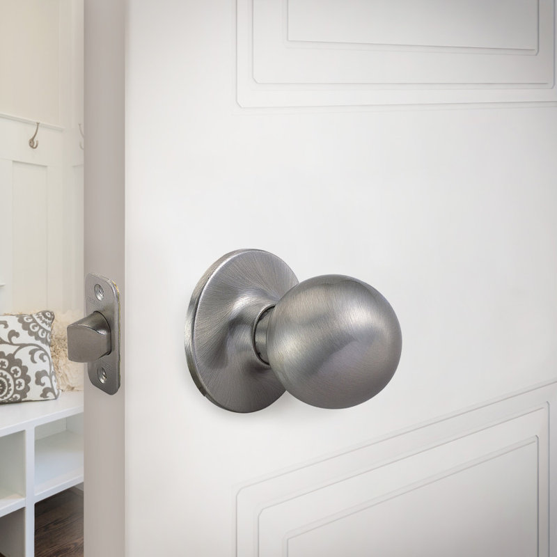 Poignée de porte Ball Pasage, Nickel satiné
