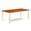 Ensemble de table et chaises de cuisine 7 pièces composé d'une table de salle à manger rectangulaire avec rallonge papillon et 6 chaises de salle à manger, babeurre et cerise-49667113-49667111-124189403