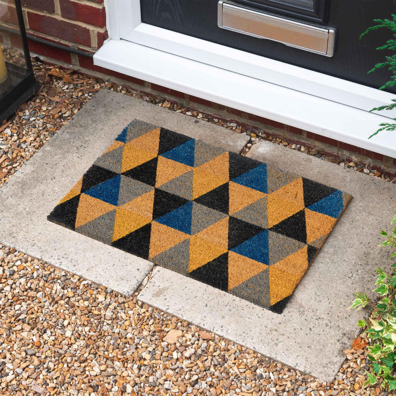 Nicola Spring - Coir Door Mat - 60 x 40cm - Geometric