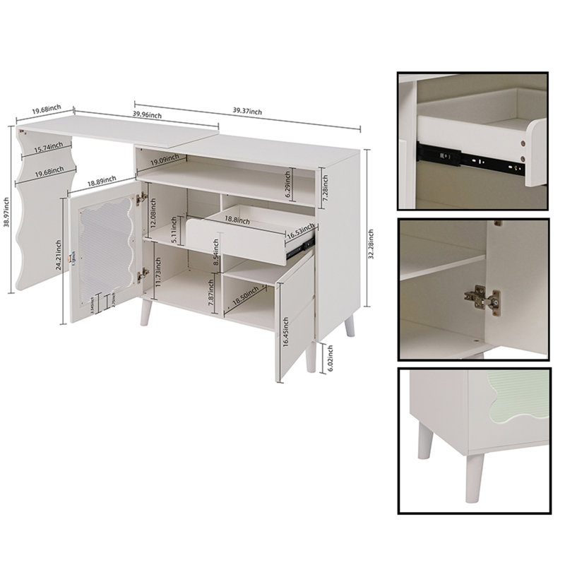 Kadijah 39.37'' Bar Cabinet