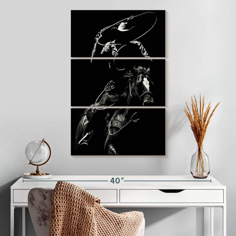 Mehar Scratchboard Rodeo VII, H 32 po x l 20 po