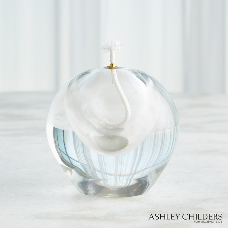 Daphne Oil Candle-Clear-Sm, 5.25" H x 5.5" W x 5.5" D
