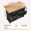 Kitchen Island Cart Storage Cabinet Serving With Drawer & Trash Cabinet