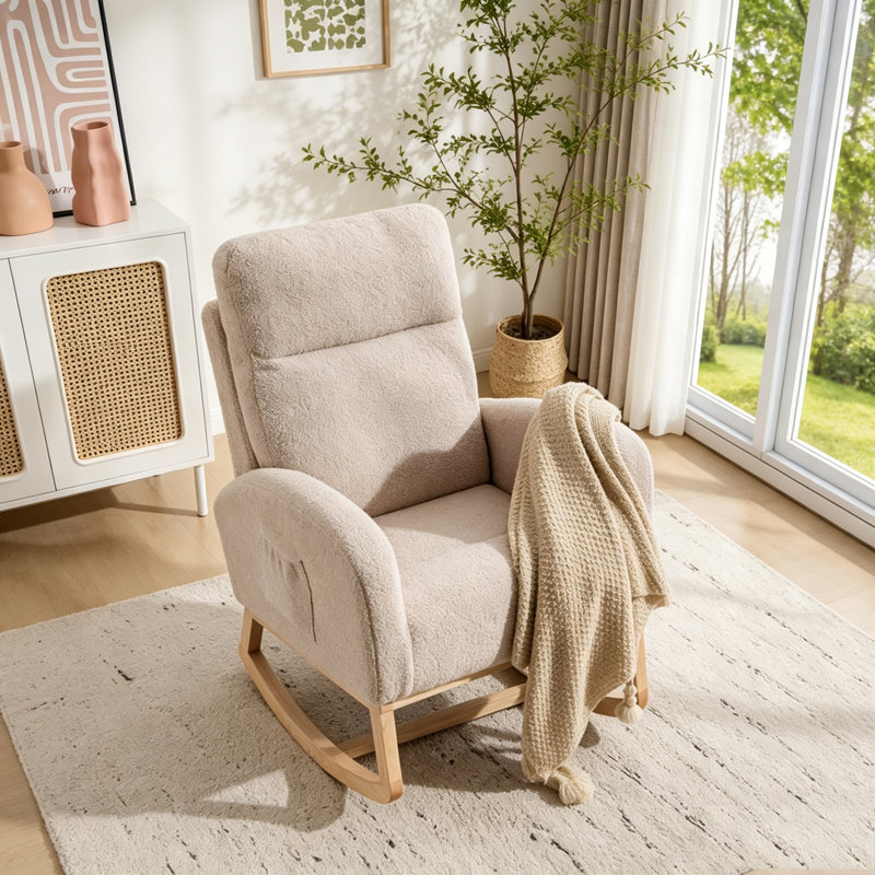Chaise berçante Modern, White