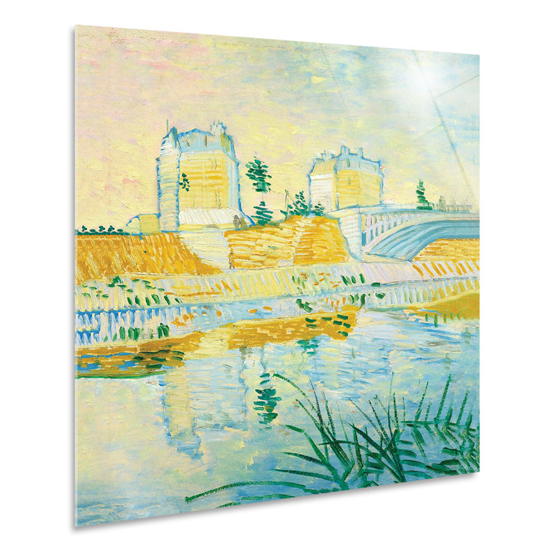 The Bridge of Clichy by Vincent Van Gogh - Unframed Painting, 65cm H x 65cm W