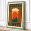 Coffee and Mountains Mid-Century - Wrapped Canvas-328583636-328583640