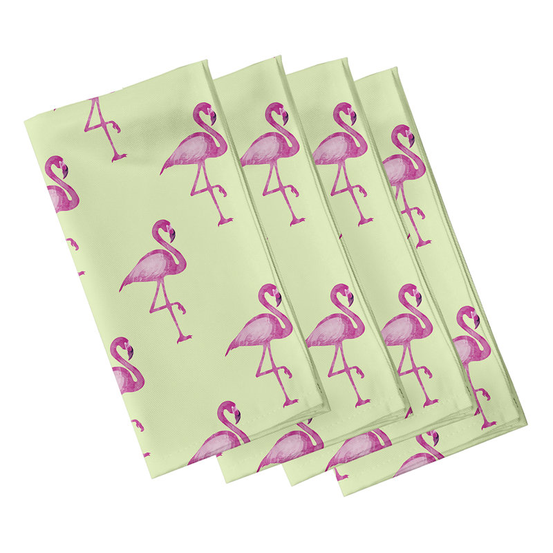 Ensemble de serviettes 4 pièces Josefien Flamingo, Vert