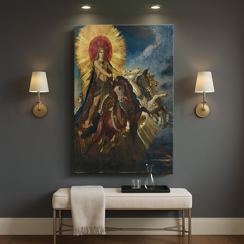 Le char d'Apollo - galerie tendue sur toile par Gustave Moreau, 32 x 48