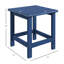 Table de jardin carrée bleue - Extrémité extérieure de 15 po pour le porche, la piscine, le balcon, capacité de 110 lb par intempéries