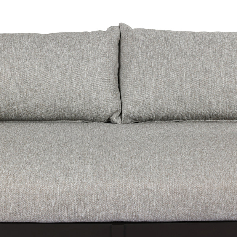 Jackson Outdoor Metal Sofa-96"-Alessi Linen, Concha Fog