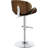 Black Mid-Century Dining Stool - Adjustable, Walnut Curved Back, Base Room With Adjustable Function