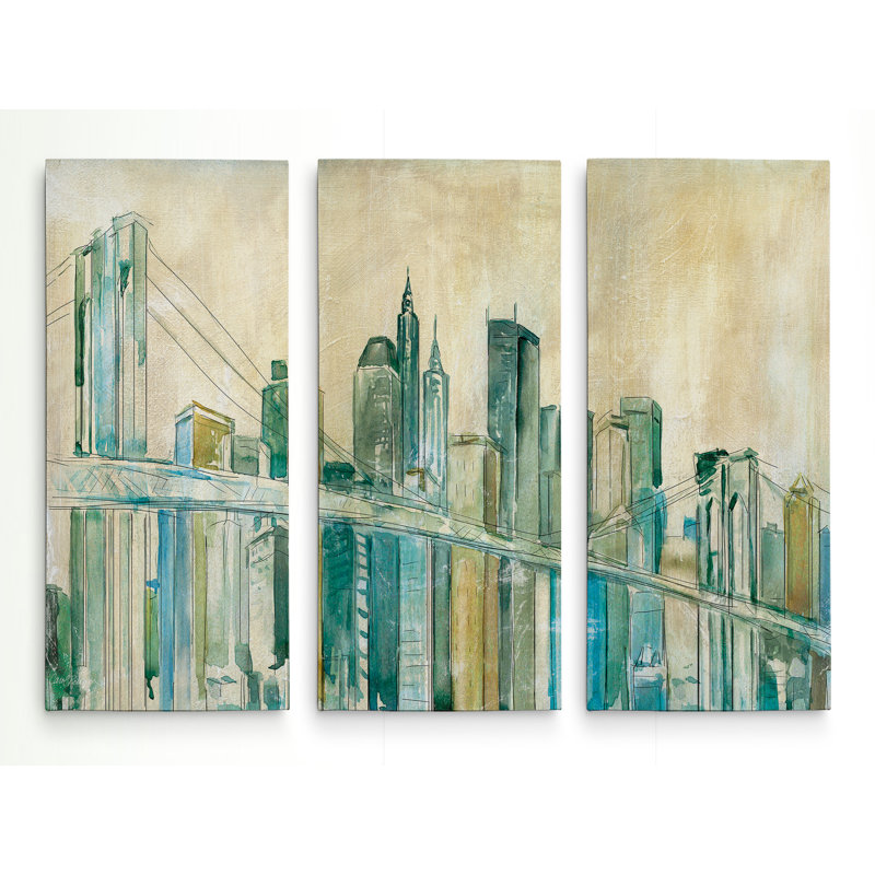 « new york city sketch », image multi-pièces sur toile tendue, H 40 po x l 60 po x P 1,5 po