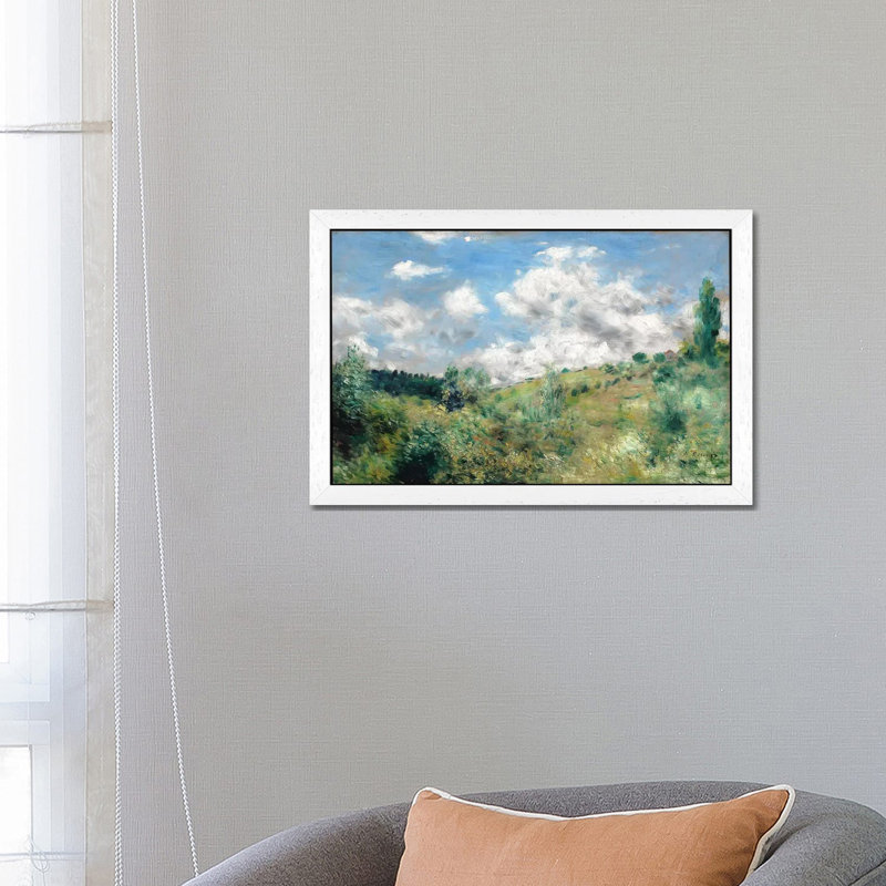 The Gust Of Wind, C.1872 by Pierre-Auguste Renoir - Painting on Canvas, 101.6 cm H x 66.04 cm W, White Framed