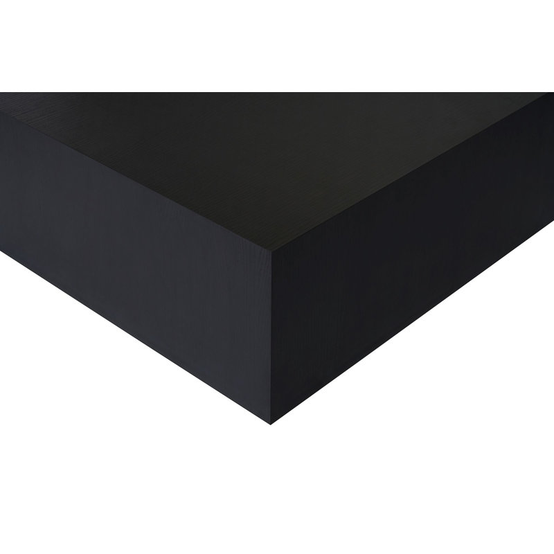 Stylish Black Coffee Table, 35.4 x 35.4 x 19.7 inches | 100% MDF, Thickness: 0.7 inches | Modern Design Perfect for Living Room & Lounge Areas, Solid Color - Durable & Elegant Furniture
