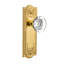 Meadows Plate with Round Clear Crystal Door Knob-1354585408