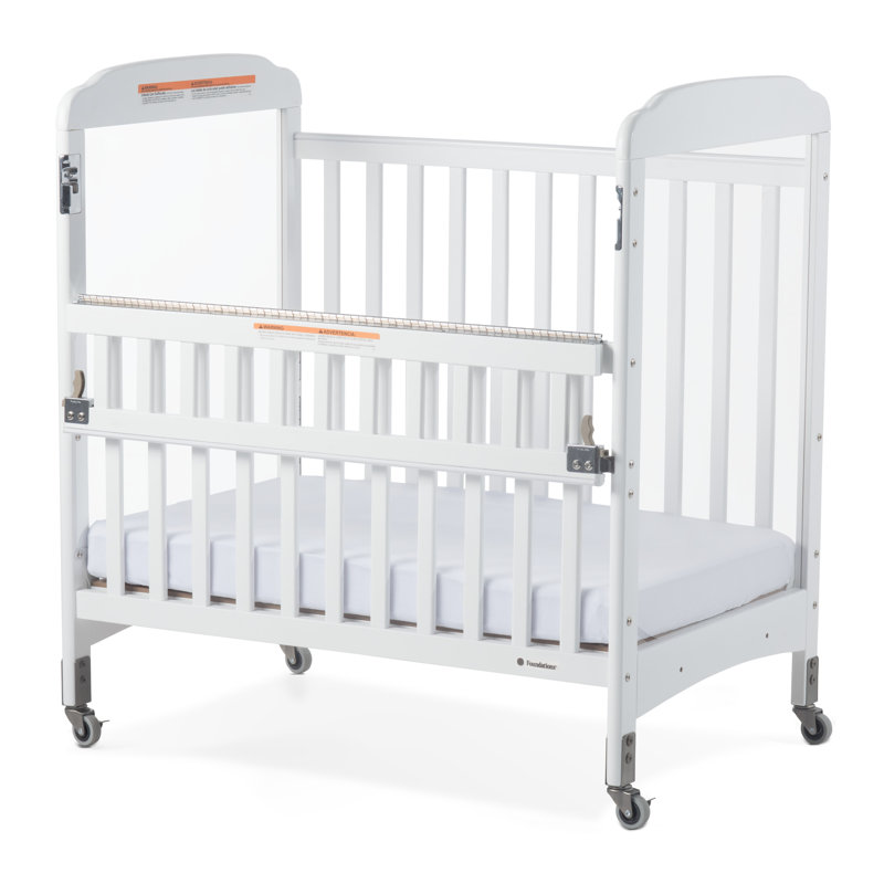 Serenity Compact SafeReach Clearview Crib, 2 Panel, White