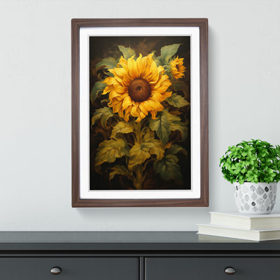 XYZ-FRM-V1223-1596 Sunflower Classicism 1 Piece Single Picture Frame Wall Art